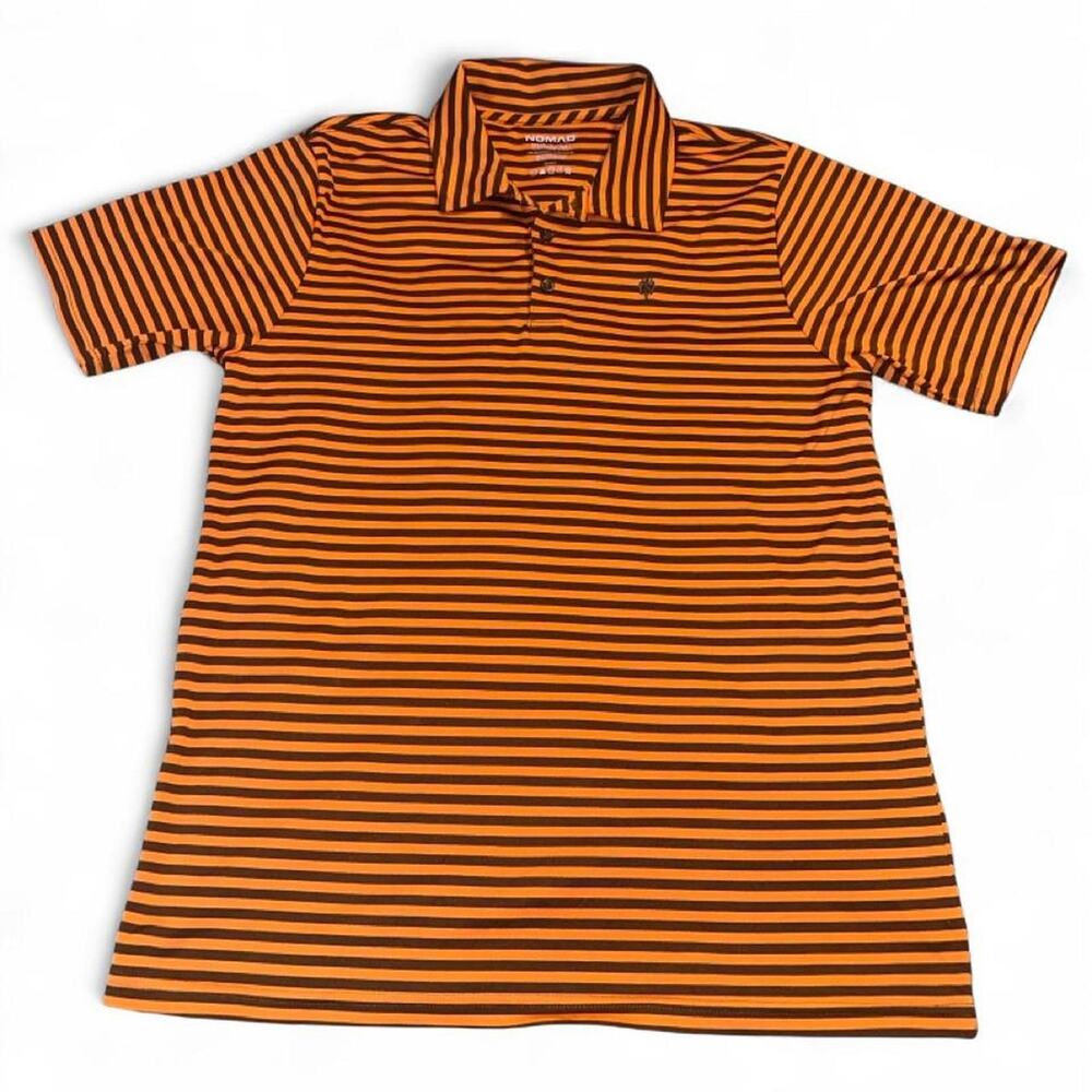 Mens Nomad orange and Brown Polo shirt